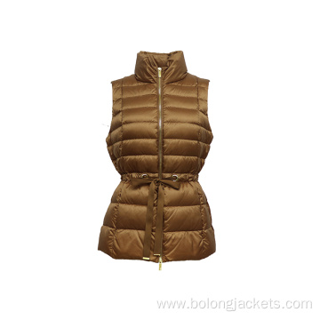 Ladies' winter vest with belt